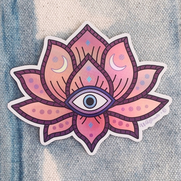 Lotus Sticker - Holographic - Picture 3 of 3